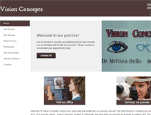 Tablet Screenshot of drbellovisionconcepts.com